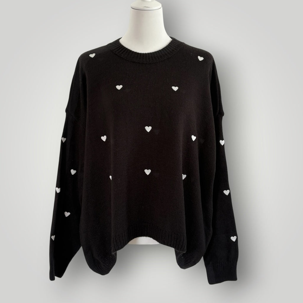 Strickpullover mit Herzchen