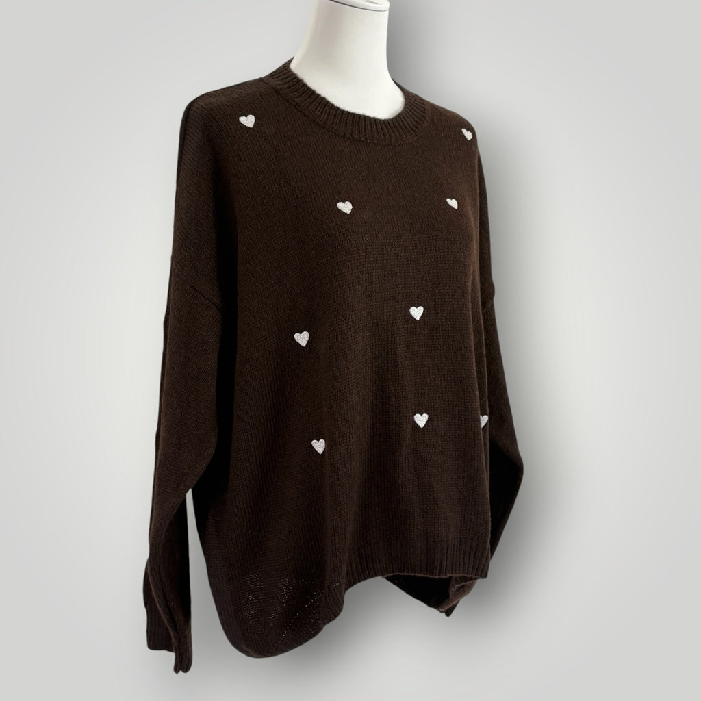 Strickpullover mit Herzchen
