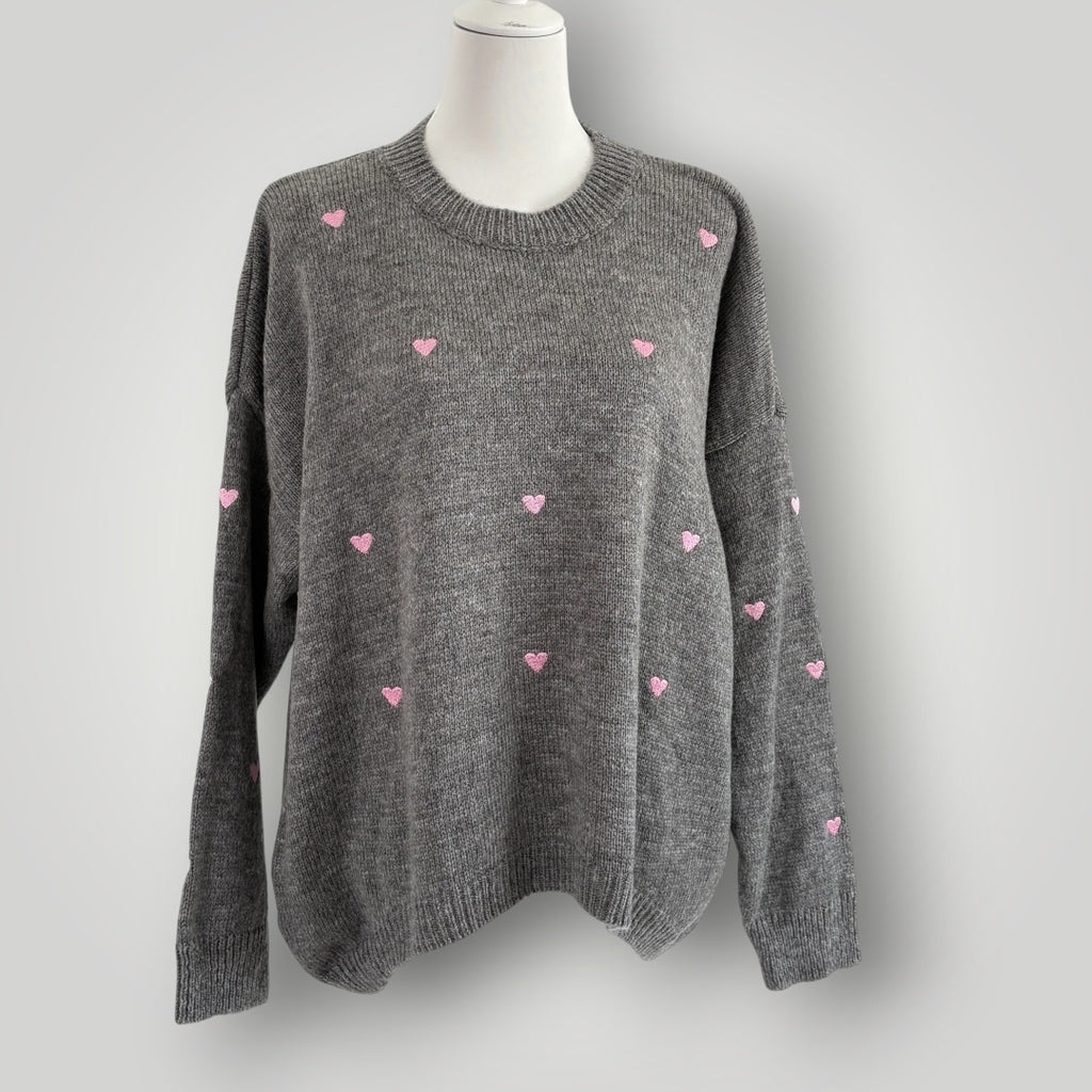 Strickpullover mit Herzchen