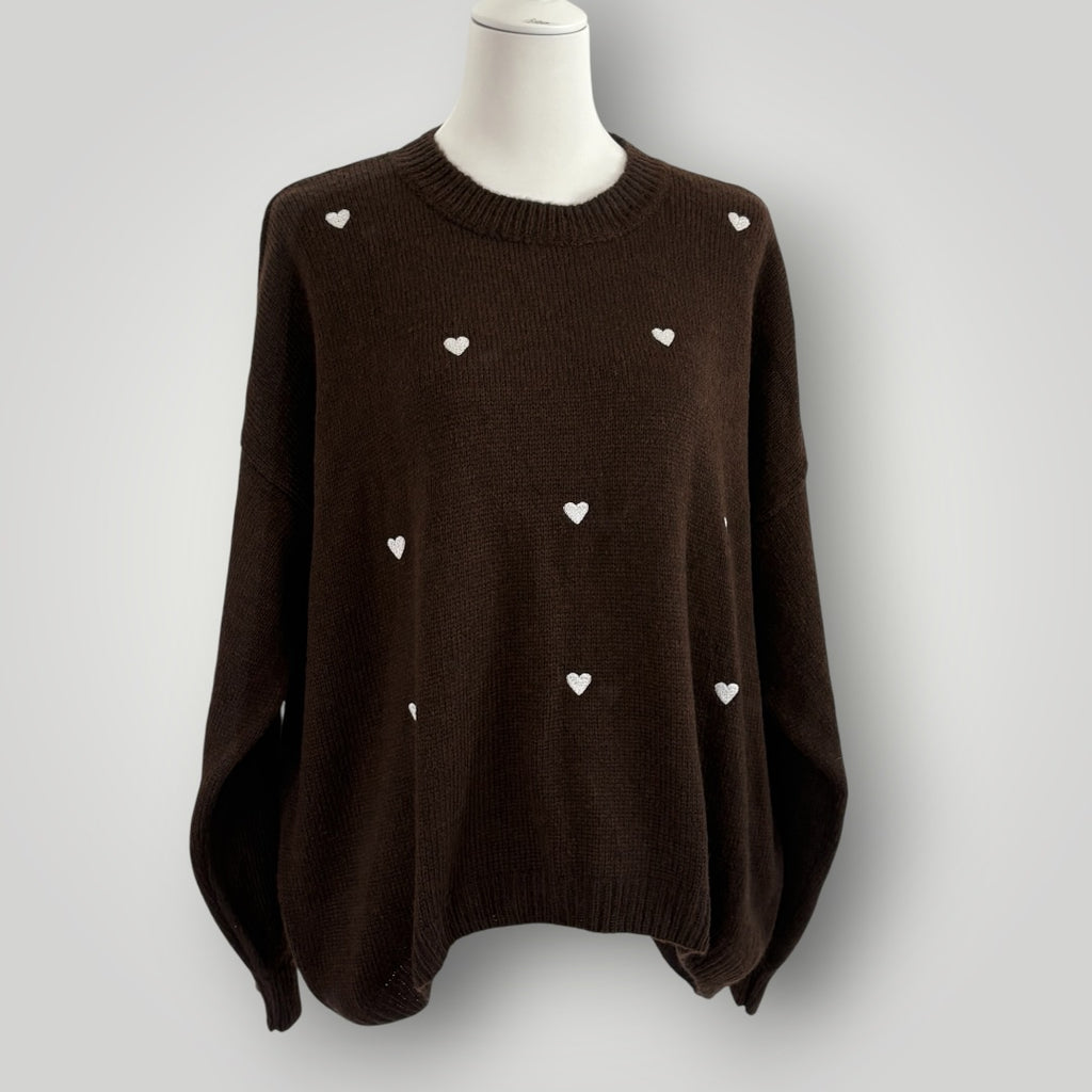 Strickpullover mit Herzchen