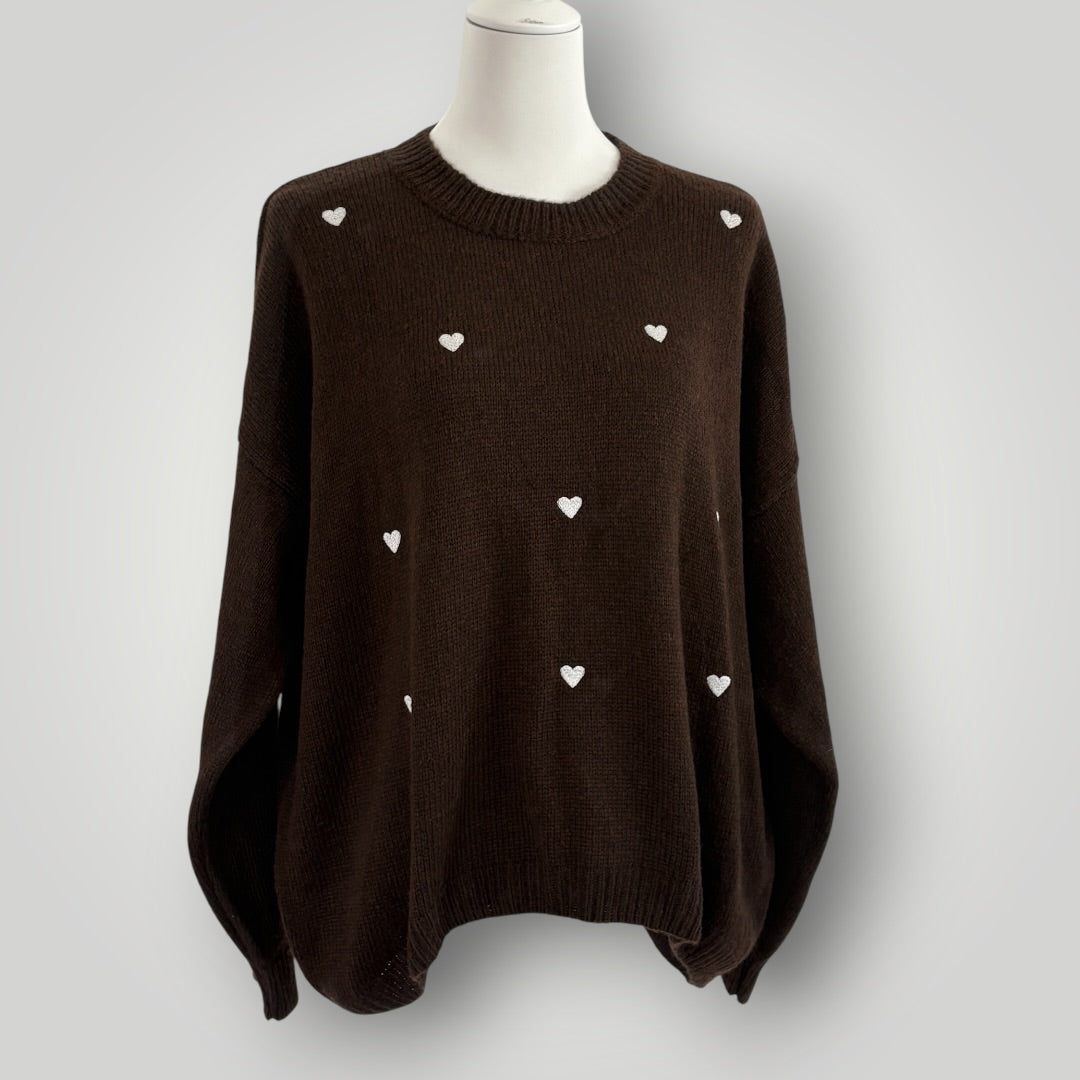 Strickpullover mit Herzchen