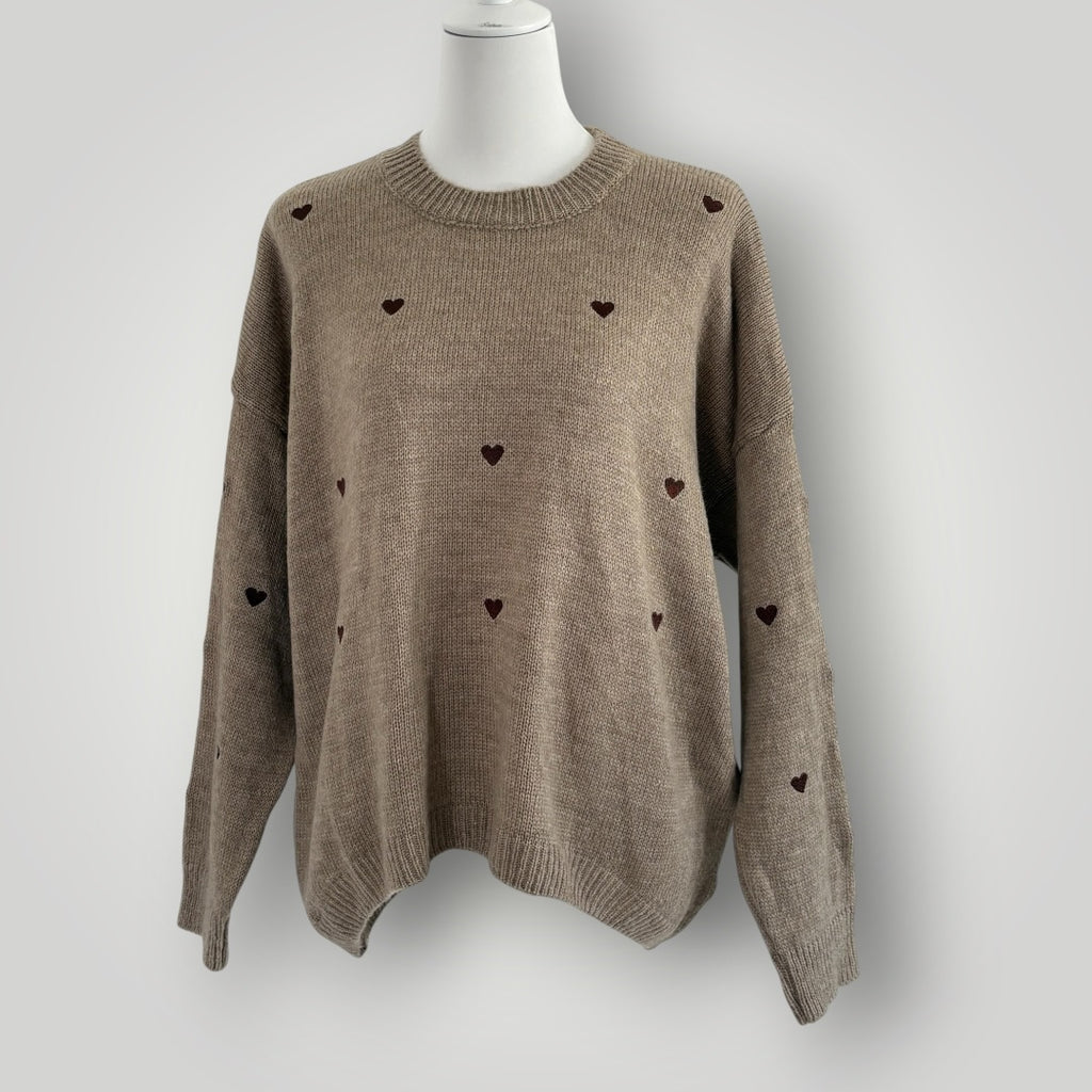 Strickpullover mit Herzchen