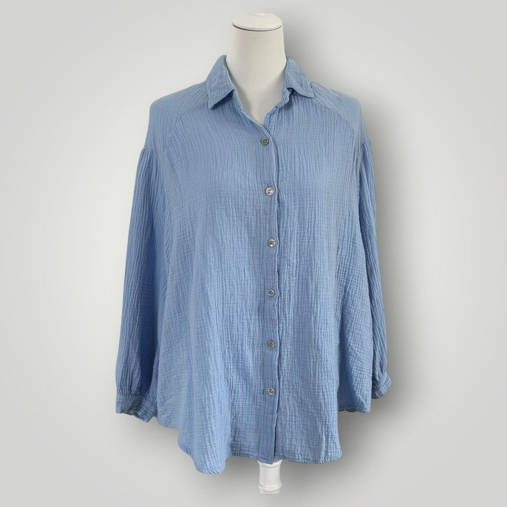 Musselin Bluse "GOOD VIBES"