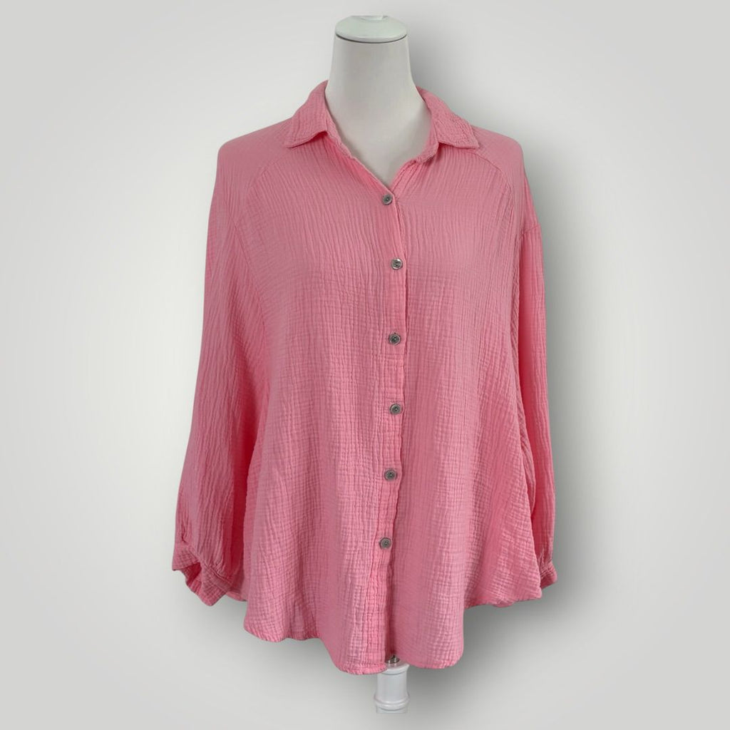 Musselin Bluse "GOOD VIBES"