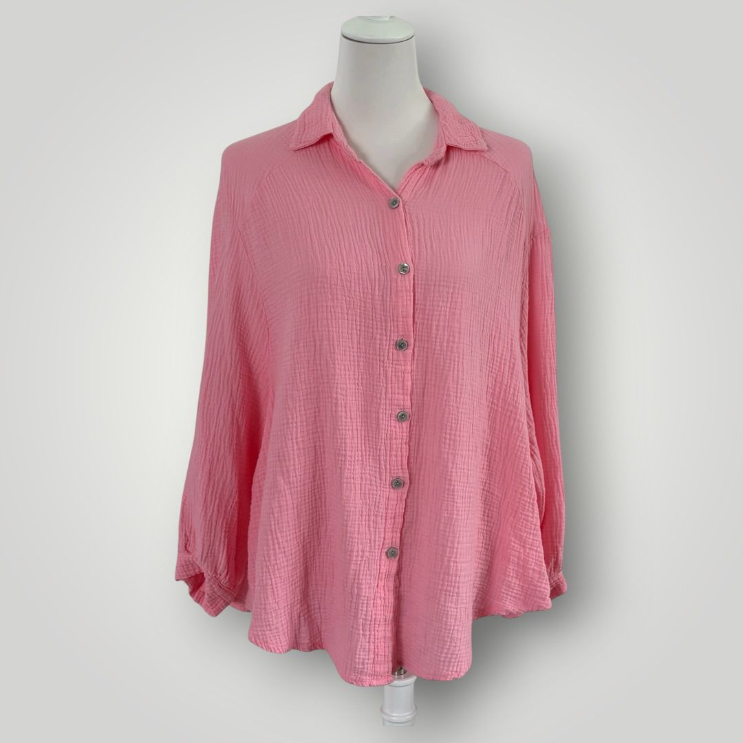 Musselin Bluse "GOOD VIBES"