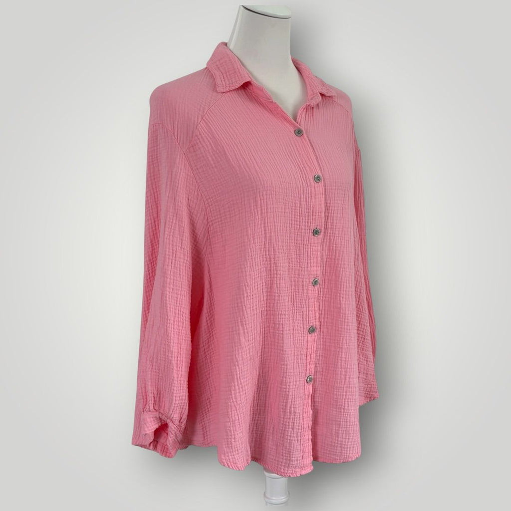 Musselin Bluse "GOOD VIBES"