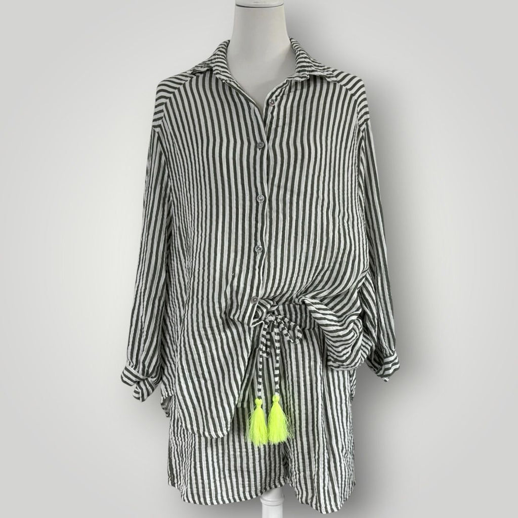 Musselin Set Gestreift