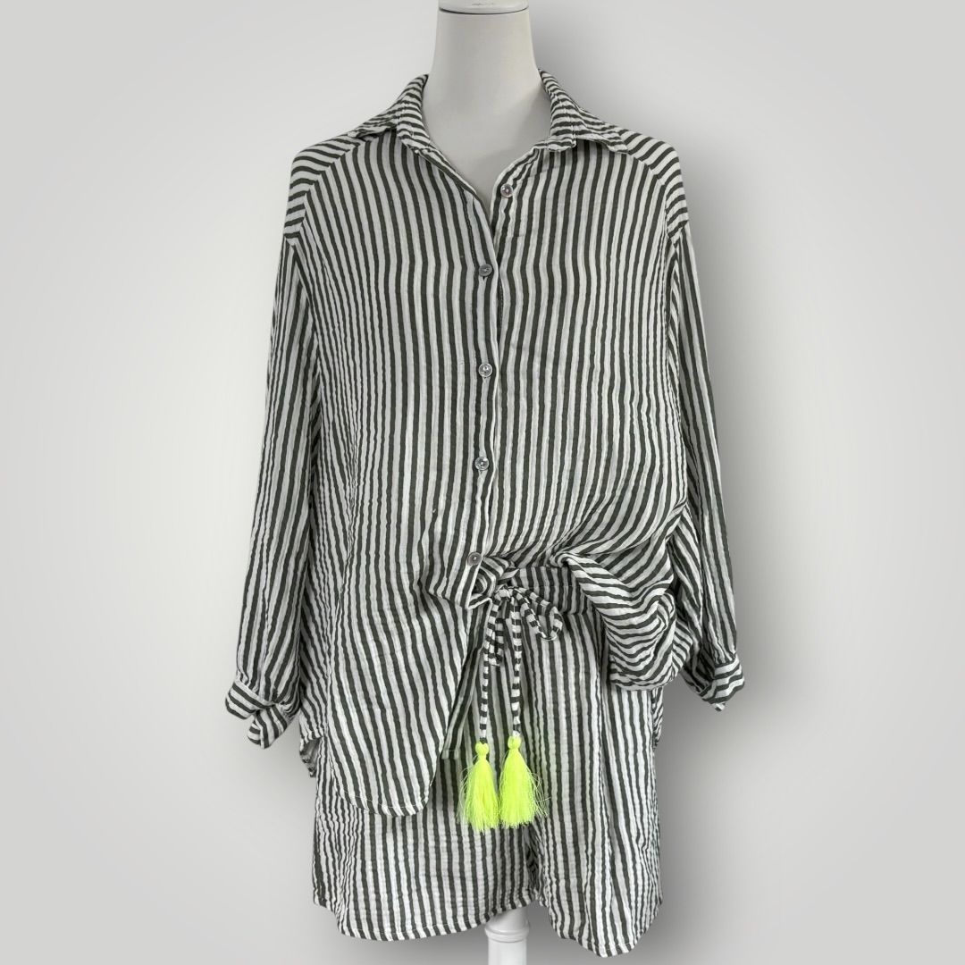 Musselin Set Gestreift