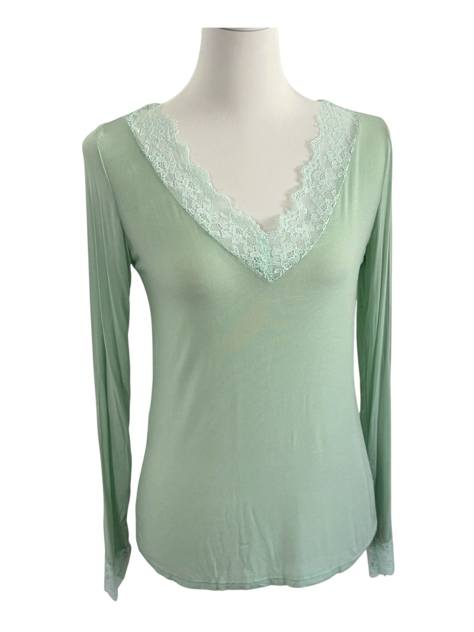 Langarm Shirt mit Spitze