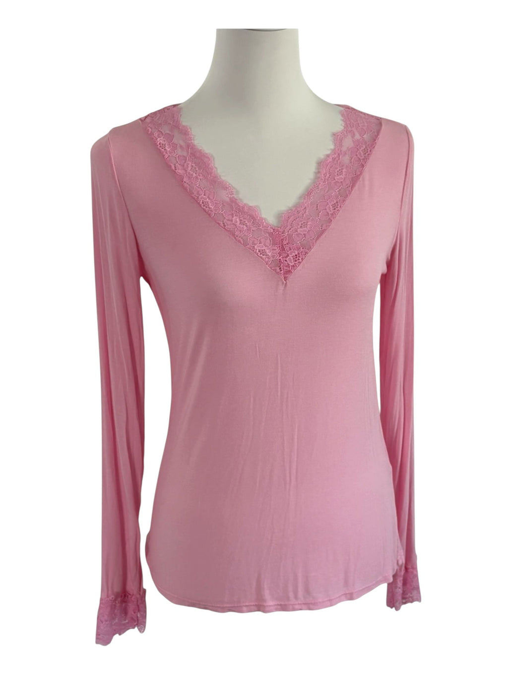 Langarm Shirt mit Spitze
