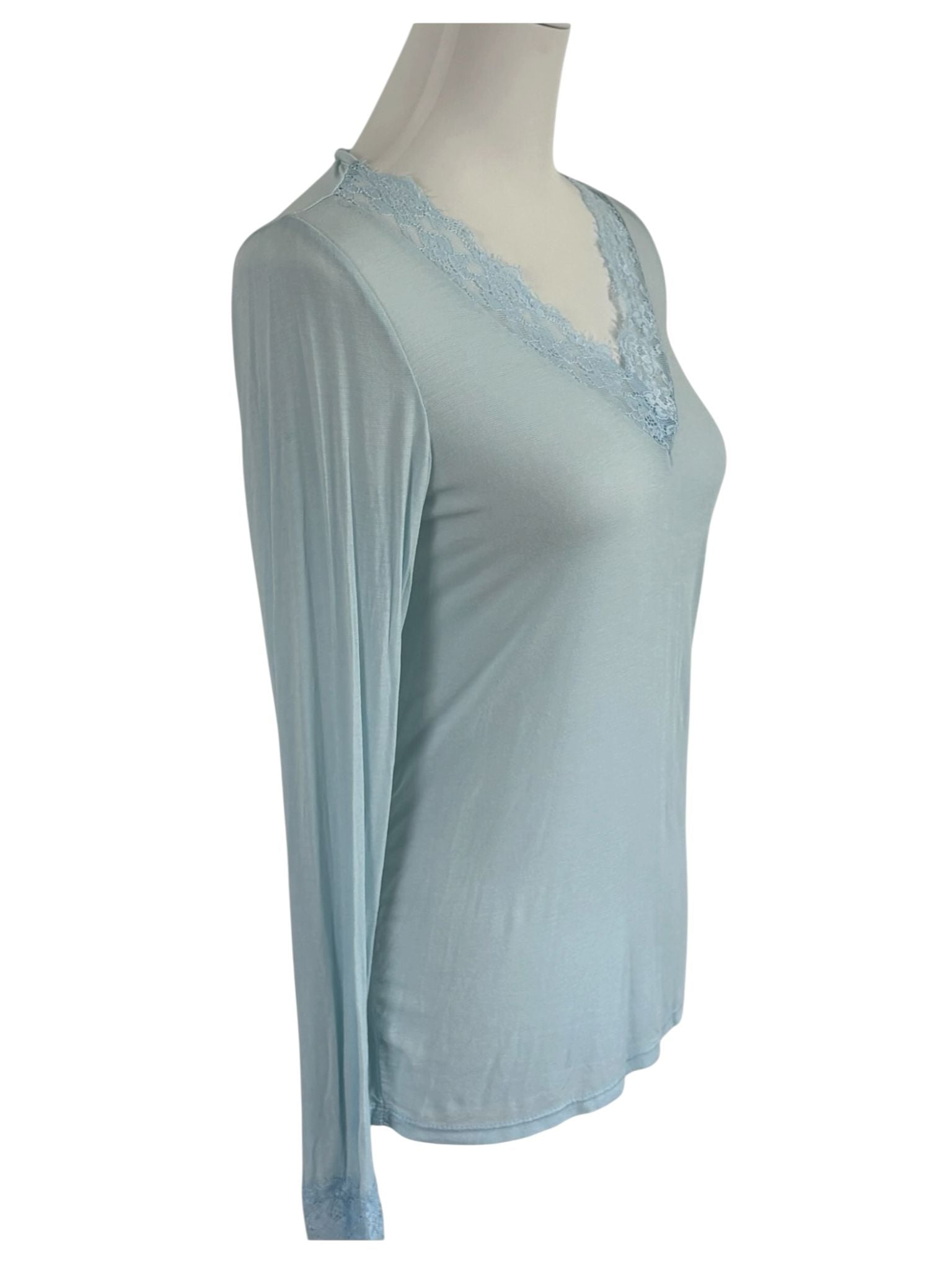 Langarm Shirt mit Spitze
