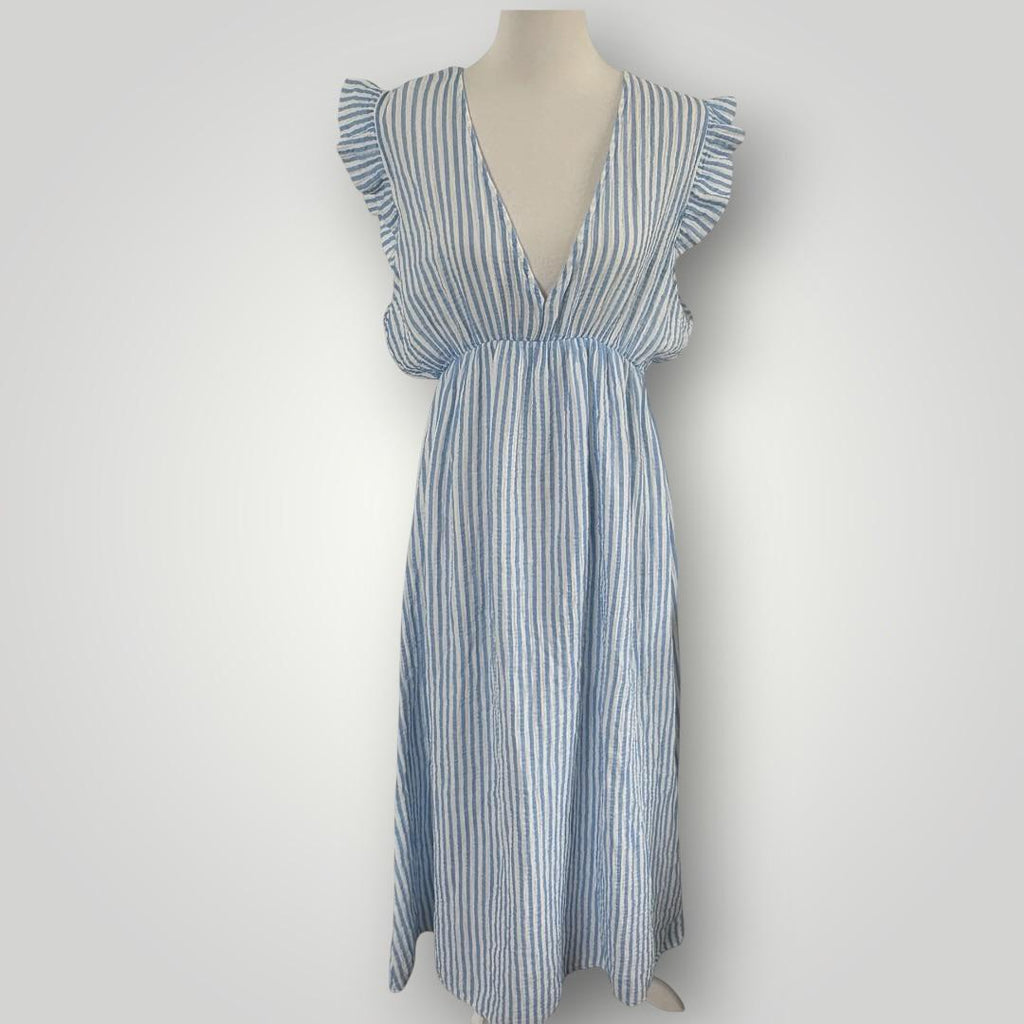 Musselin Kleid Gestreift