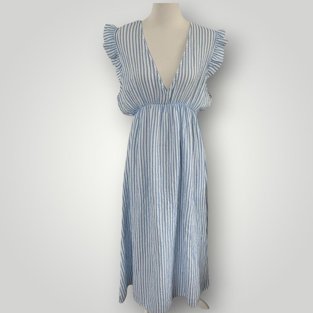 Musselin Kleid Gestreift