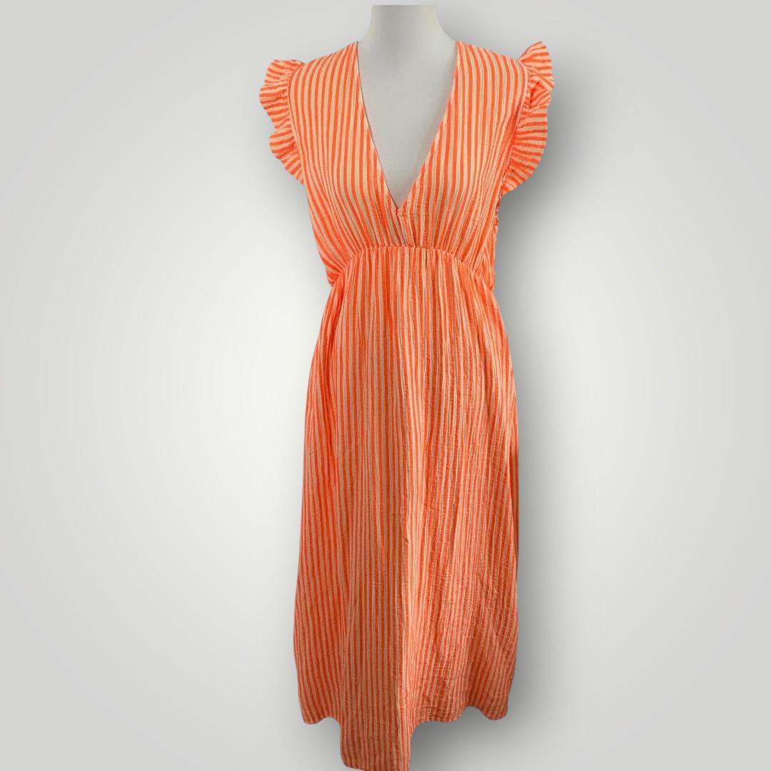 Musselin Kleid Gestreift