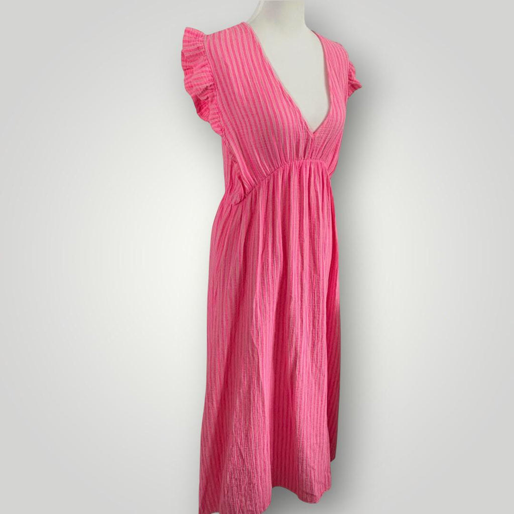 Musselin Kleid Gestreift