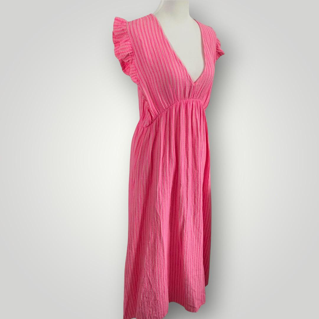 Musselin Kleid Gestreift