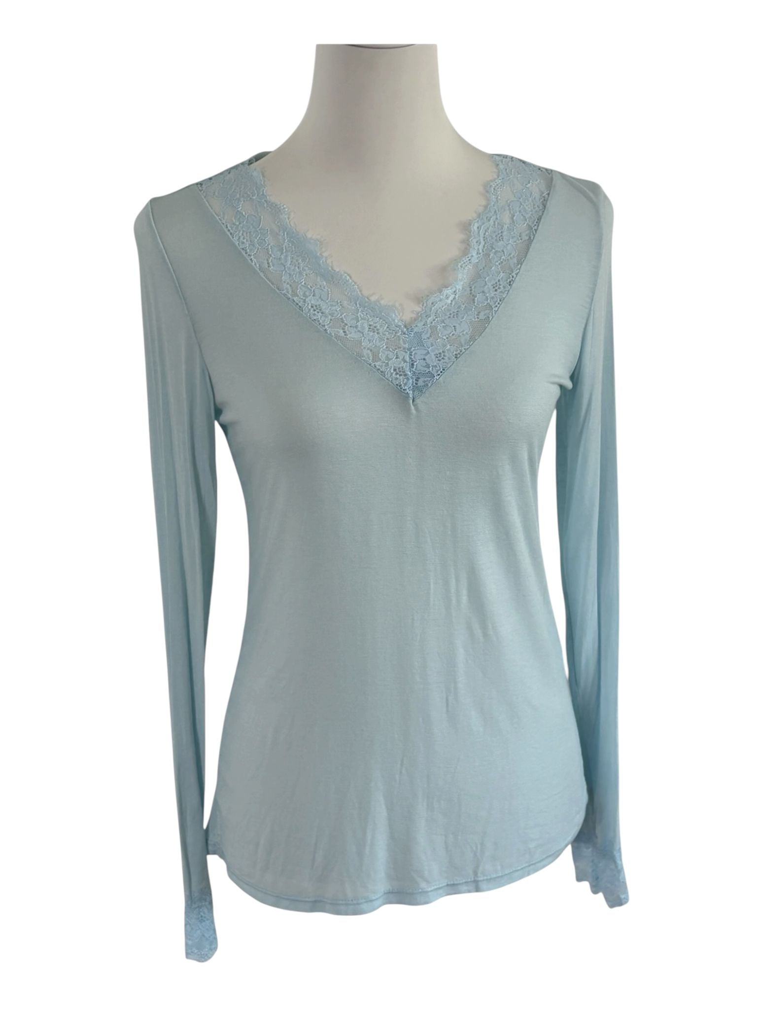 Langarm Shirt mit Spitze